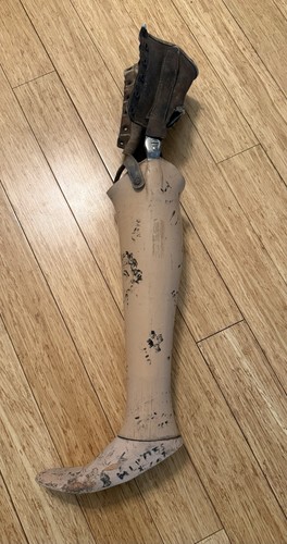Vintage right leg prosthesis - right,